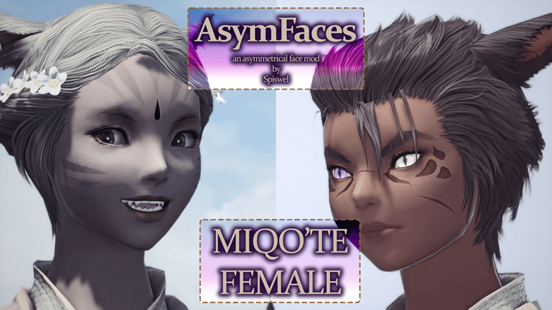 AsymFaces - Miqo'te Female - Spiswel | FFXIV Mods's Ko-fi Shop - Ko-fi ...