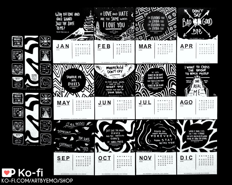 Mono calendar 2023 printable diy stand template free digital print