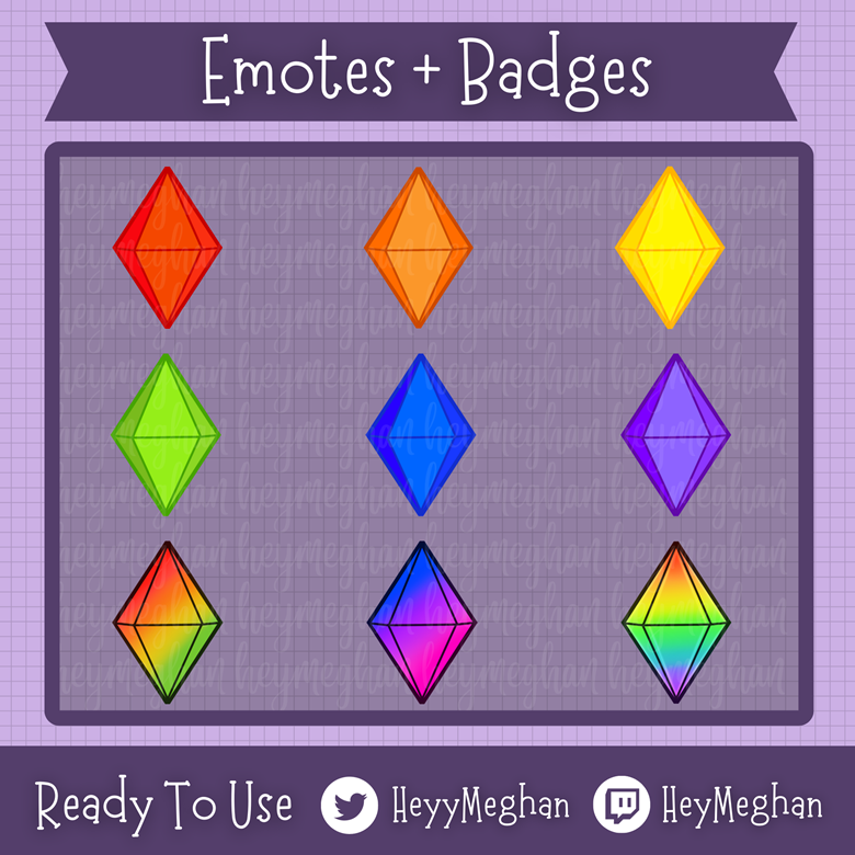 Plumbobgem Emotesbadges Twitch Meghan Shetheys Ko Fi Shop Ko Fi ️ Where Creators Get