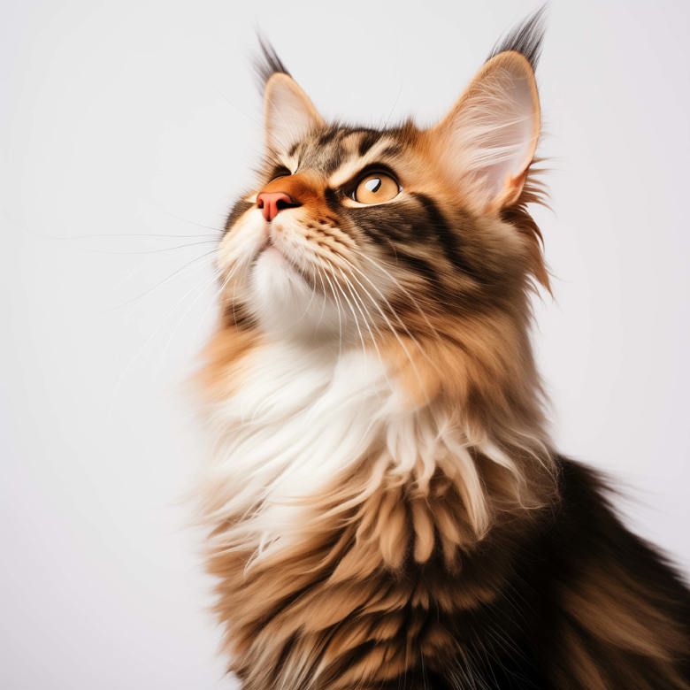 Maine Coon Adorable Kitten with Fluffy Fur - Stock photo - flowtrume's ...