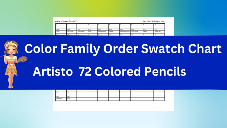 Swatch Form: Artisto Colored Pencils 72pc. 