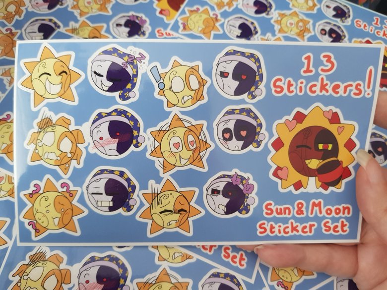 Sun & Moon Eclipse Sticker