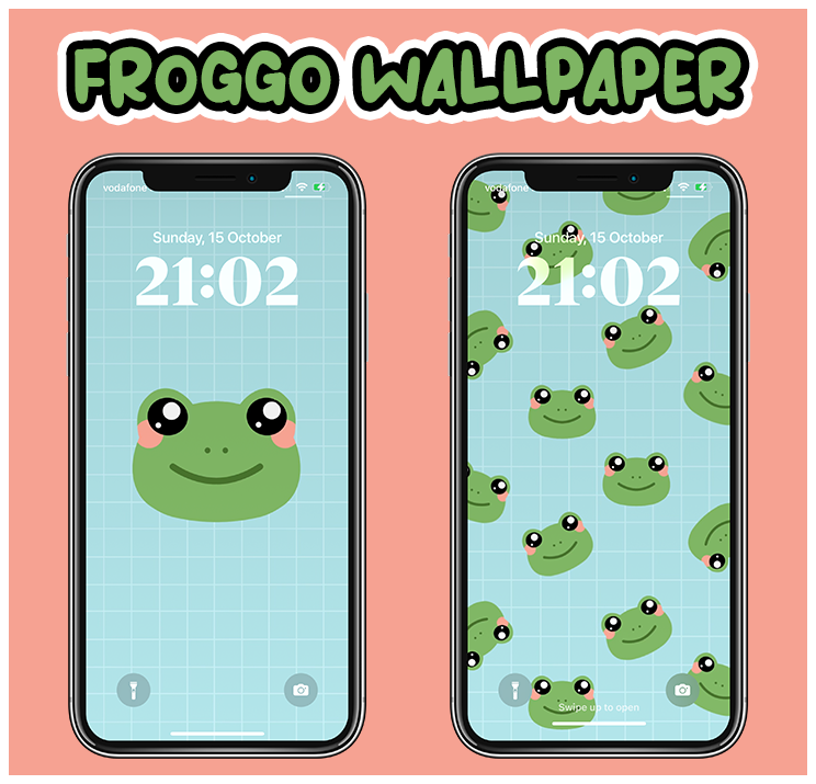 Froggo | Simple Blue Wallpapers + Home Screen Background - CuteFrens's ...