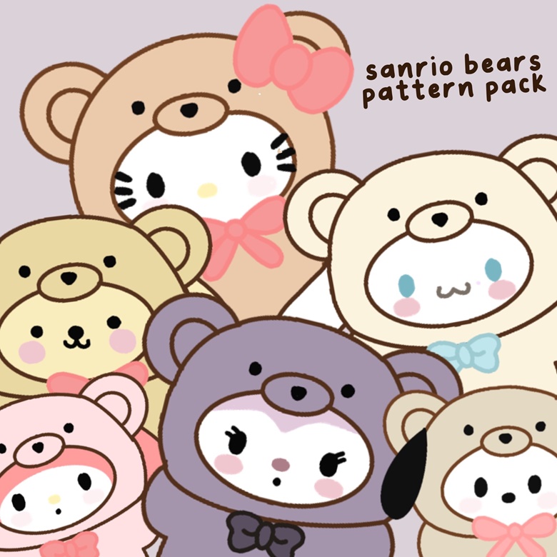 Sanrio Bears Pattern PDF Bundle Little Rocsa 's Kofi Shop Kofi ️