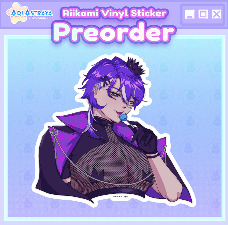 [PREORDER] Vtuber Riikami Vinyl Sticker - Adi Astraya's Ko-fi Shop - Ko ...