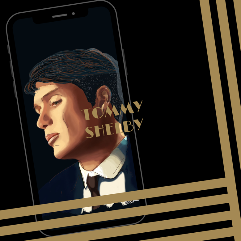 Wall Art Back Cover for Realme 5 Thommos Shelby, Peaky Blinders