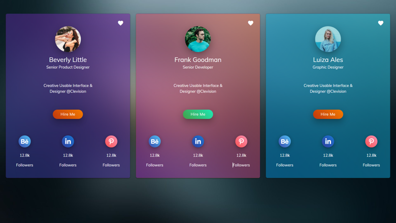Stunning Profile Card UI Design - easy web development's Ko-fi Shop ...