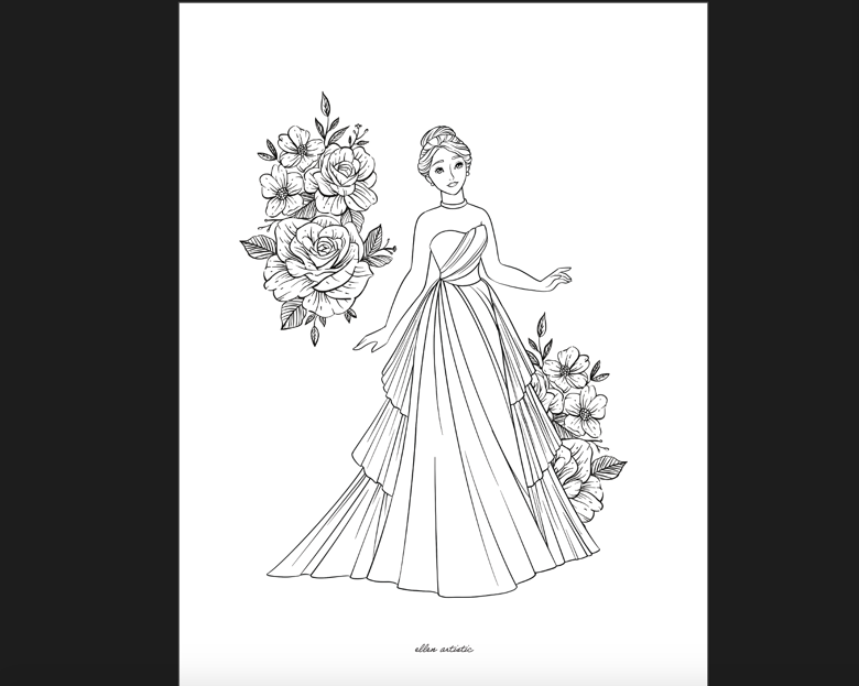 Historical fashions vol 2 a coloring book of modern fashions ellen