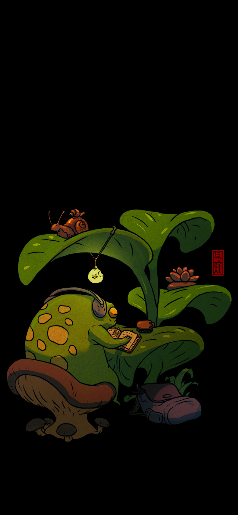 Lo-Fi Frog Phone Wallpaper - dinghuart's Ko-fi Shop - Ko-fi ️ Where ...