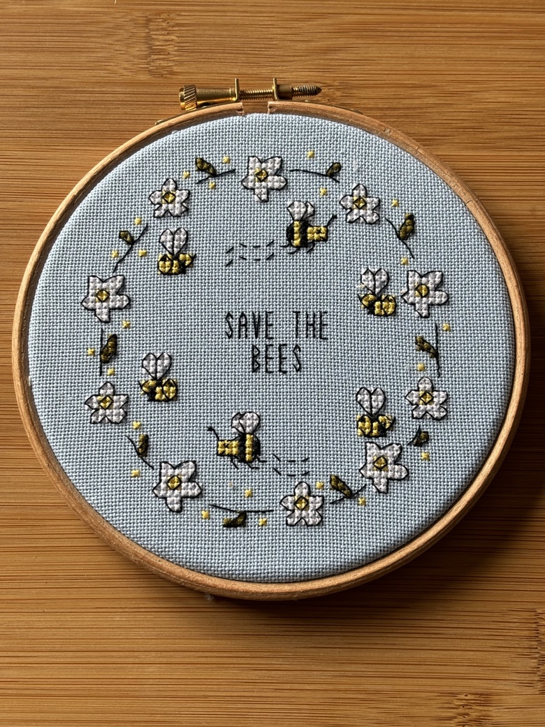 Charity Cross Stitch Pattern - Save the Bees - Kind Threads's Ko-fi ...