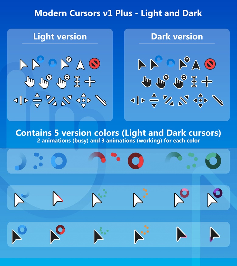 Windows 11 dark theme Cursors