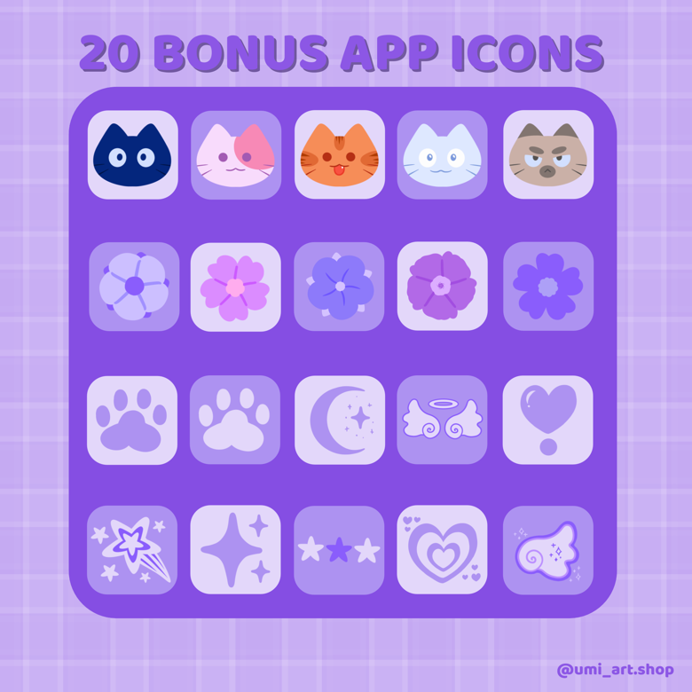 Purple Galaxy App Icon Pack - Umi Illustrations 's Ko-fi Shop - Ko-fi ❤️  Where creators get support from fans through donations, memberships, shop  sales and more! The original 'Buy Me a