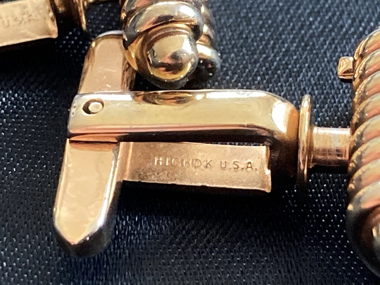 Signed Hickok USA vintage gold-tone 