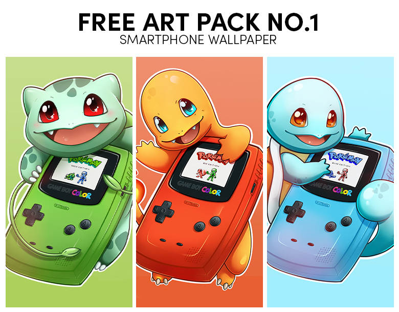 Pkmn Kanto Starters Wallpaper  Download to your mobile from PHONEKY