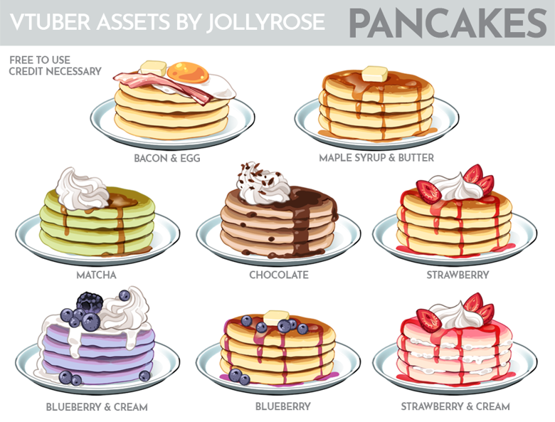 VTuber Assets - Pancakes - jollyrose's Ko-fi Shop - Ko-fi ️ Where ...