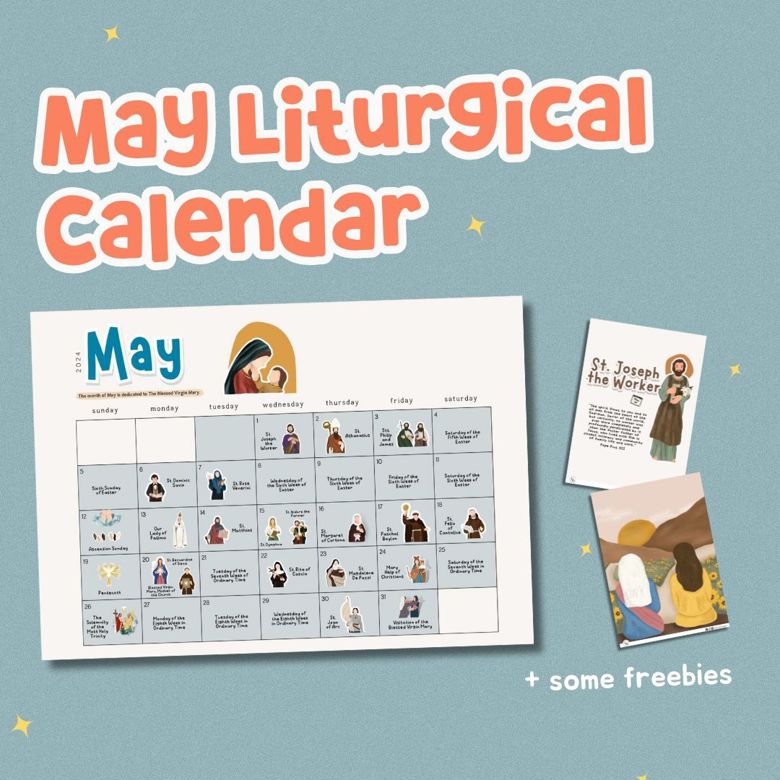 May Liturgical Calendar Carissimae Dei's Kofi Shop Kofi ️ Where