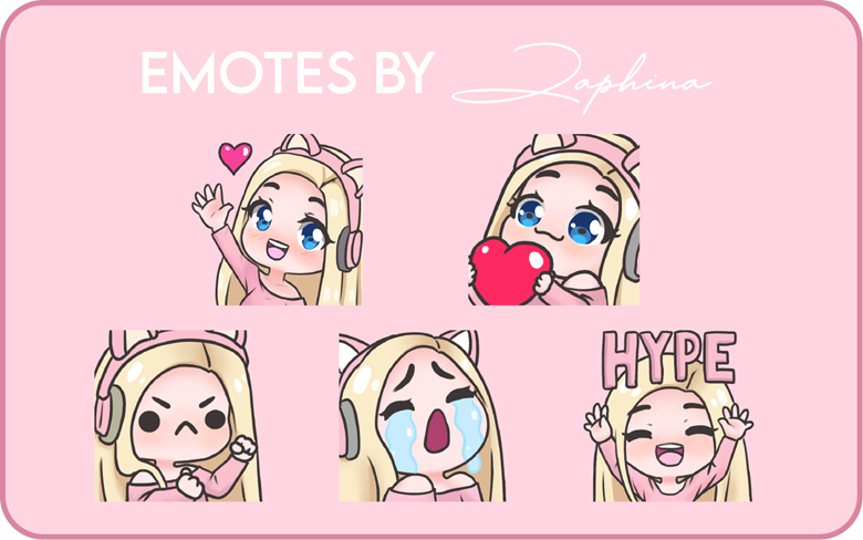 Custom Twitchdiscord Emotes Zaphinas Ko Fi Shop Ko Fi ️ Where Creators Get Support From