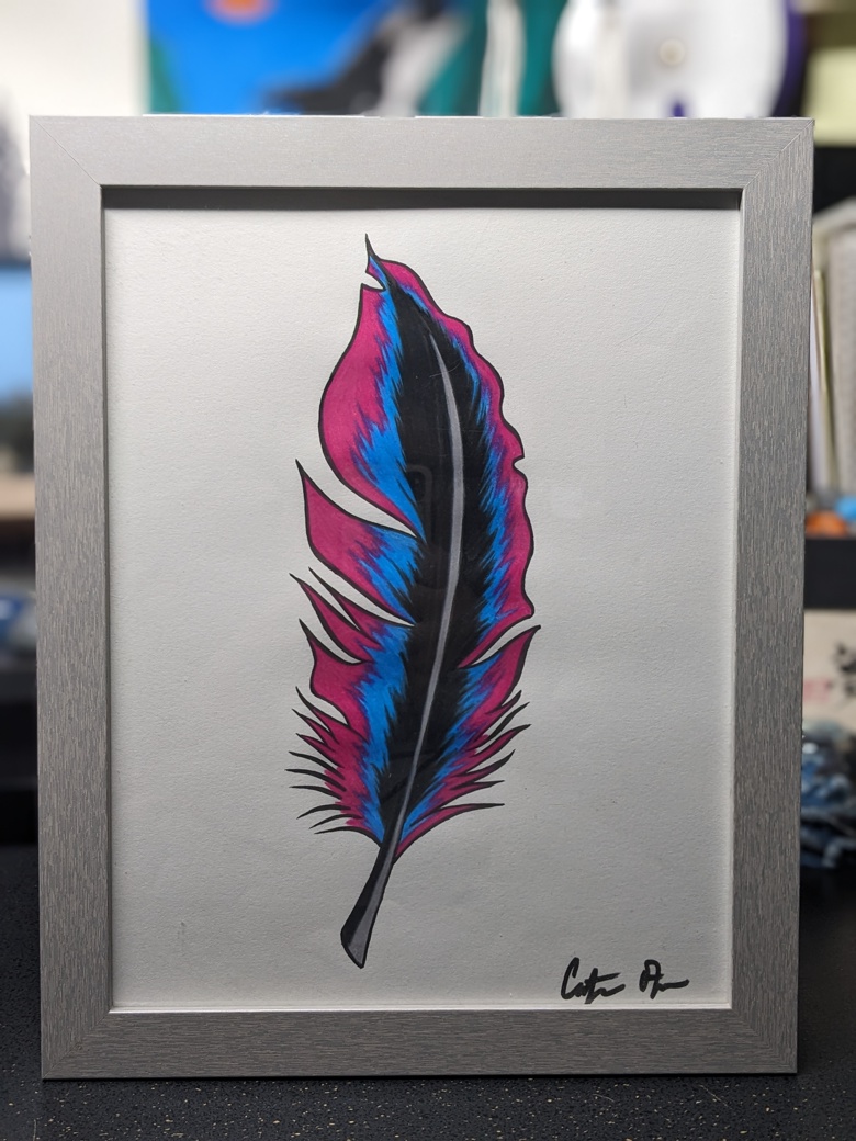 Peacock Feather Quill Tattoo