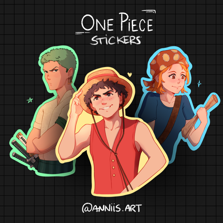 One Piece Characters Stickers for Sale