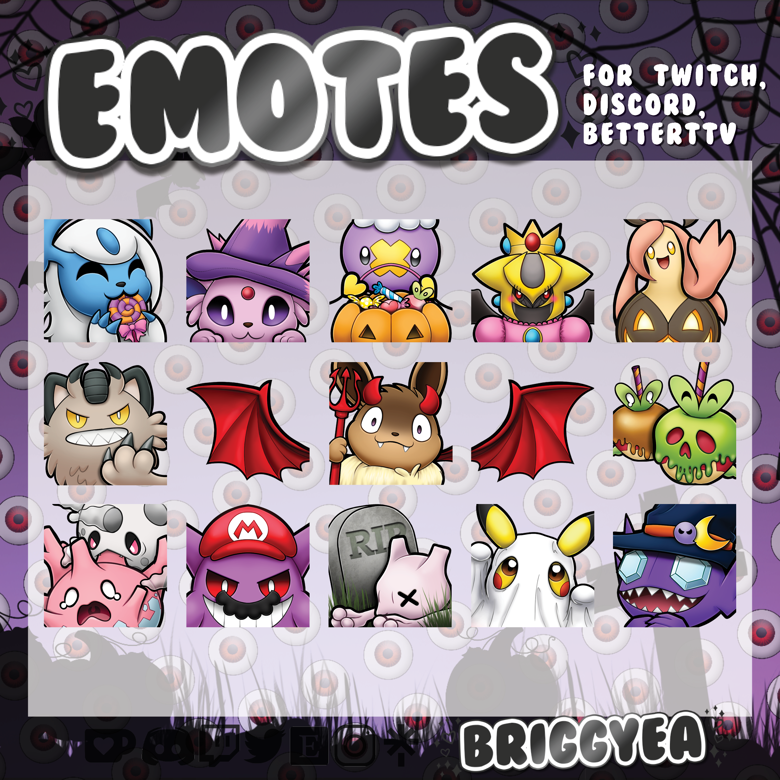 Free to use] Pokemon Ultra Beasts Emote Set for Twitch and Discord