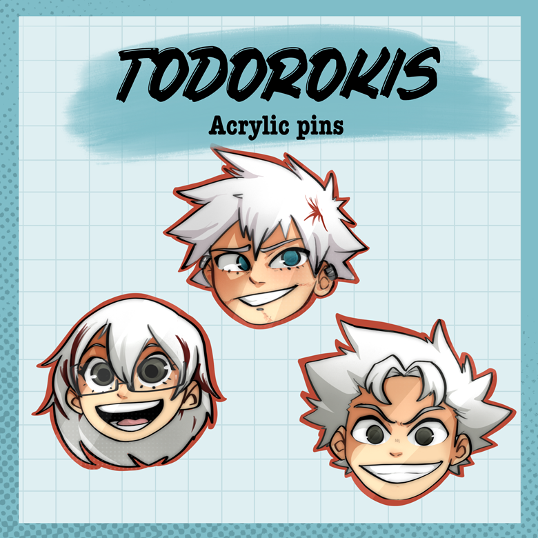 Todorokis Acrylic Pins Bnha Beachbeibi S Ko Fi Shop Ko Fi Where