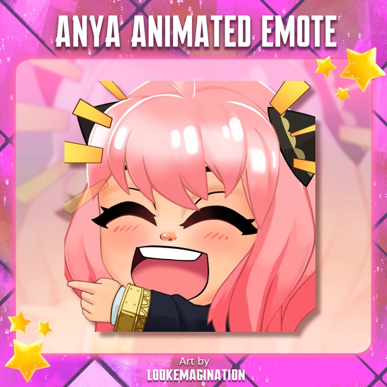 Smug Flipping off Leon Smug Anya Inspired Discord Emoji/emote 