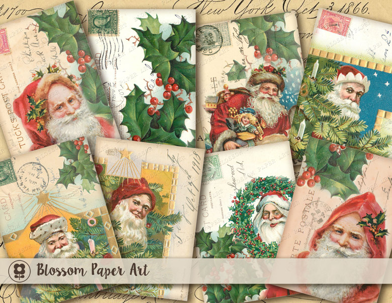 Printable Vintage Christmas Stationery