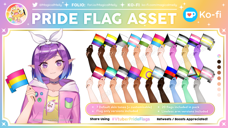 Free Vtuber Pride Flag Asset Pack Magicalmeily S Ko Fi Shop Ko Fi ️ Where Creators Get