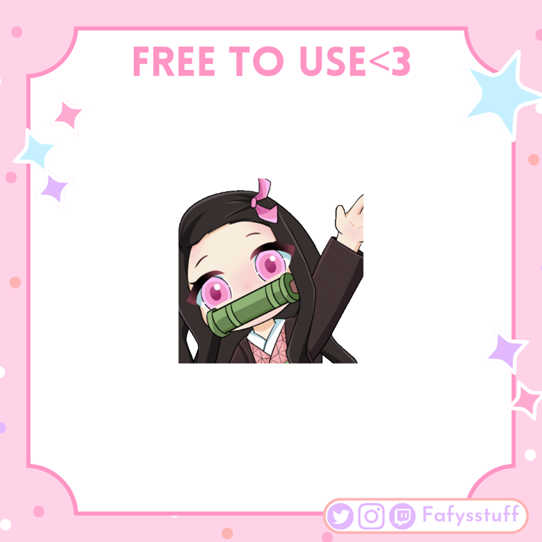 F2u Nezuko Waving Animated Emote Fafys Stuffs Ko Fi Shop Ko Fi ️