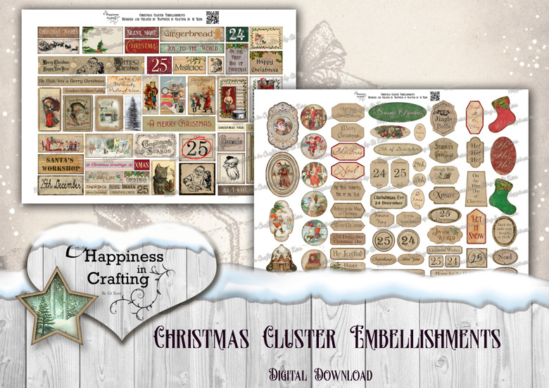 Christmas Cluster Embellishments - Gi Kerr's Ko-fi Shop - Ko-fi ️ Where ...