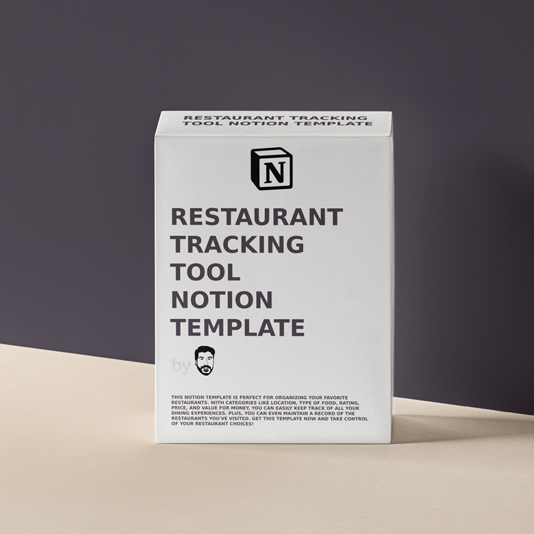 Restaurant Tracking Tool Notion Template Ferran Buireu S Ko Fi Shop Ko Fi ️ Where Creators