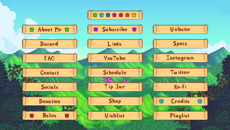 Stardew Valley Twitch stream Overlay lyvia °.•☆彡's Kofi Shop