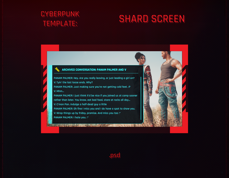 Cyberpunk 2077 Template - Shard Screen - Halkuonn&rsquo;s Ko-fi Shop 