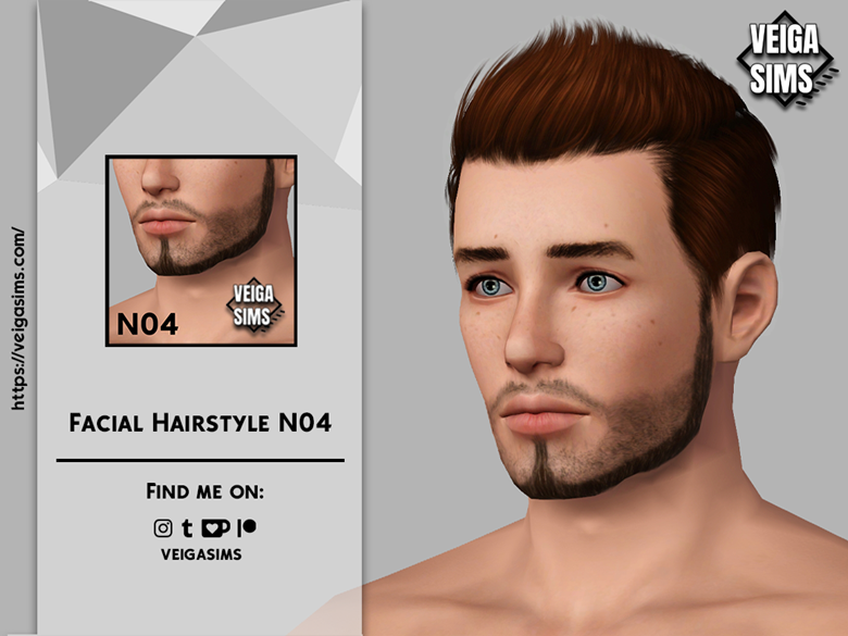 [TS3] All Facial Hairstyles - Veiga Sims's Ko-fi Shop - Ko-fi ️ Where ...