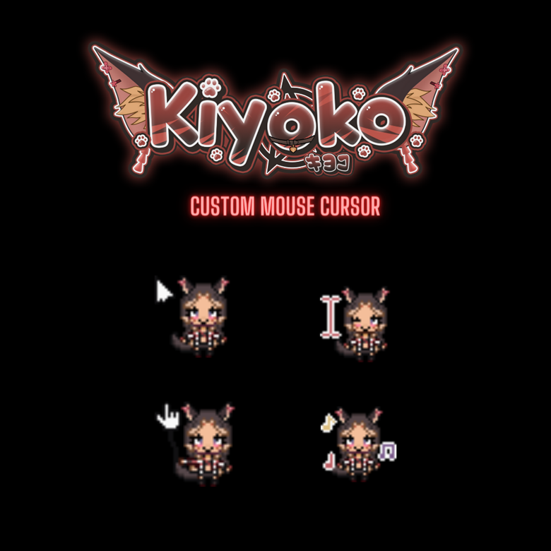 K-ON Yui Hirasawa and Guitar cursor – Custom Cursor