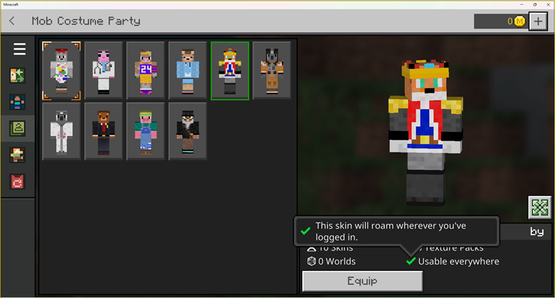 Mob Costume Party Minecraft Skin Pack - Kaini's Pixels's Ko-fi