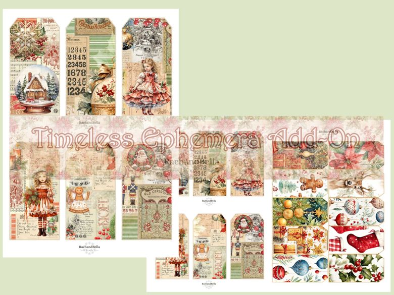 Timeless Christmas Collection - Ephemera Add-On Kit - Rach And Bella ...