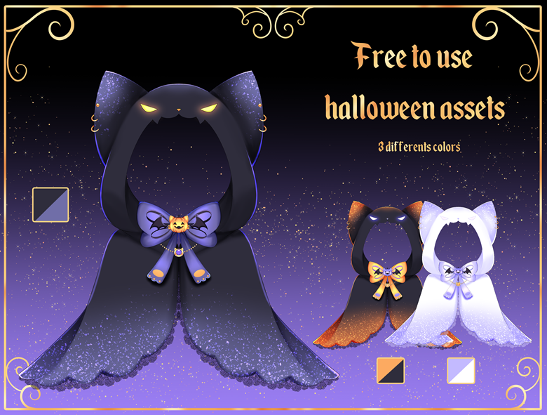 F2u Vtuber Asset Halloween Cat Blankets Kamimis Ko Fi Shop Ko Fi ️ Where Creators Get