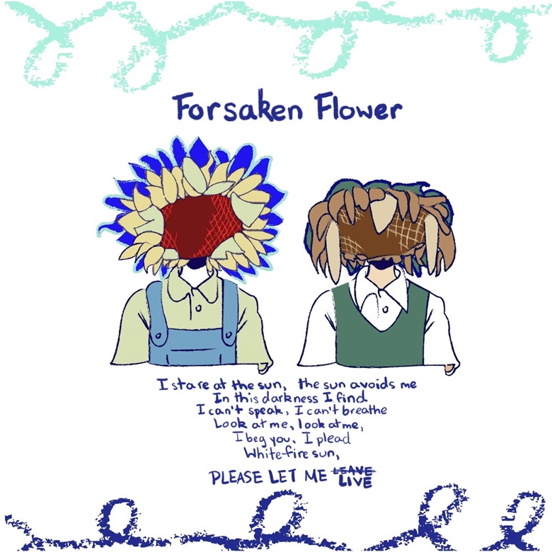 Forsaken Flower Omori Game Basil Fanart and Poem Ko fi