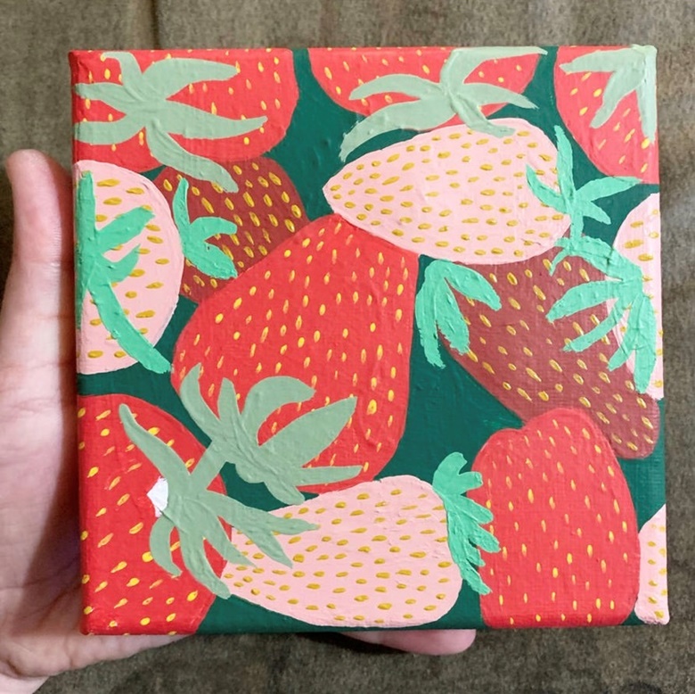 Trying (and loving) New Things: Acrylic Craft Paint — My Giant Strawberry:  Creative Joy, Watercolor Art and Garden Magic