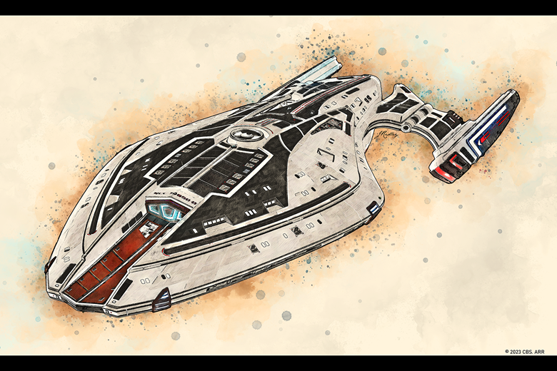 USS Voyager-B, Pathfinder-class - Art Print - Jace Ridley's Ko-fi Shop ...