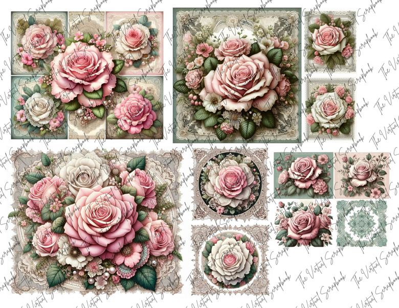 Victorian Rose Tags 2 pages - Anita's Ko-fi Shop - Ko-fi ️ Where ...