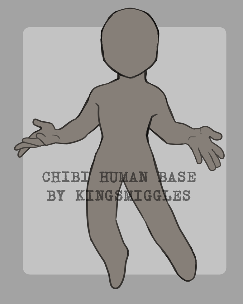 Humanoid chibi feminine fantasy body base pack for custom character designs  (for adoptables and personal use)