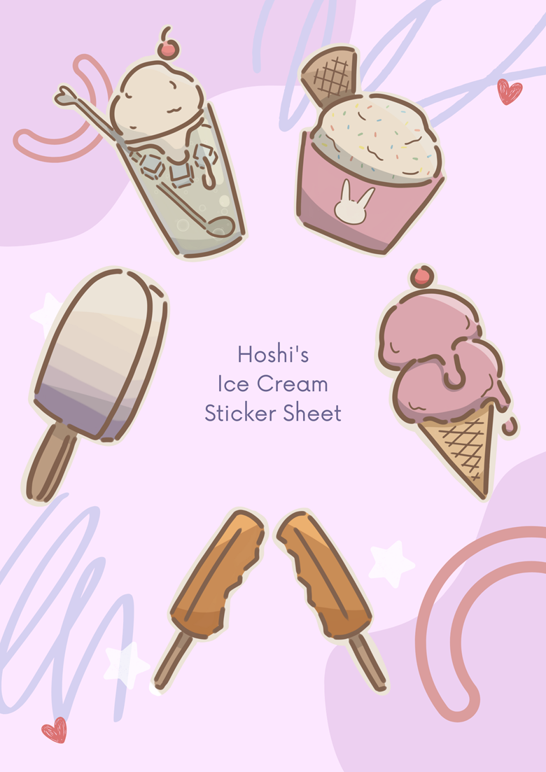 Ice cream Deco Sticker Sheet – Poyura