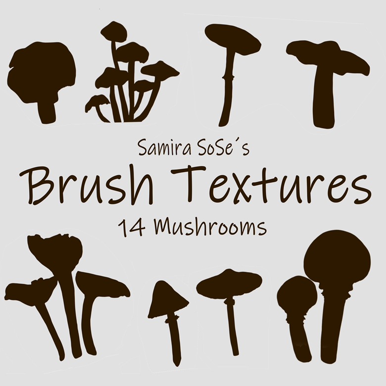 Mushroom Brush Textures - Samira SoSe's Ko-fi Shop - Ko-fi