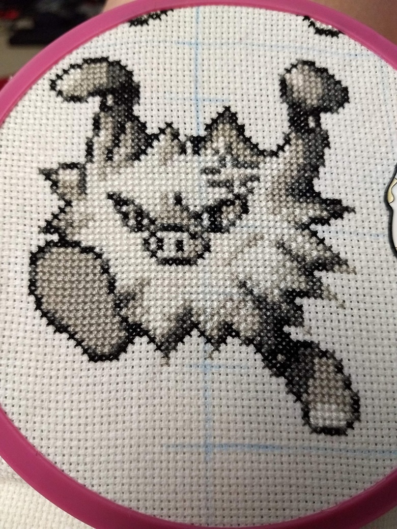 WIP] Pokedex tapestry update! 131/150 complete! : r/CrossStitch