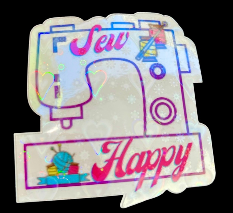 Sew Happy Sticker