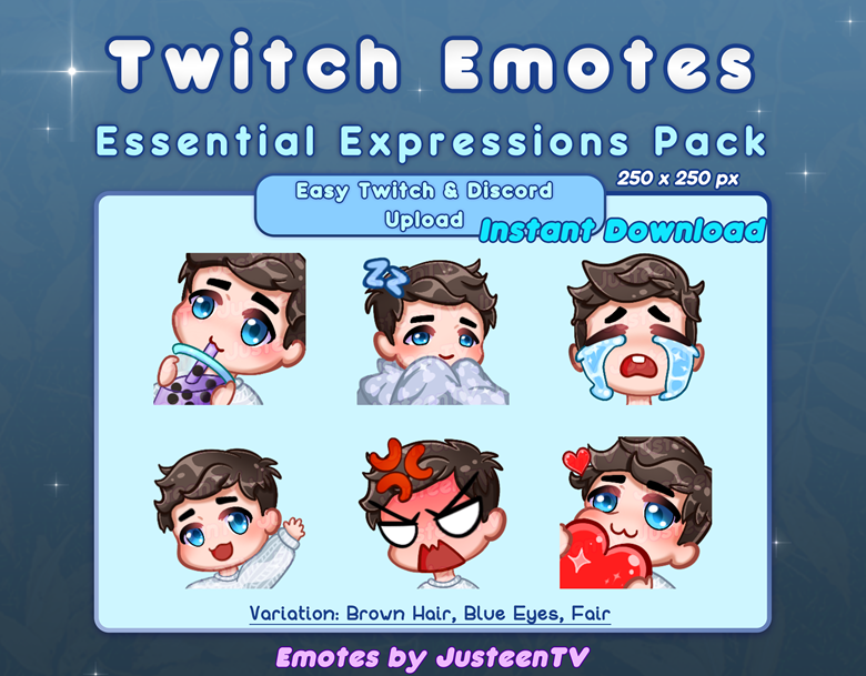 Twitch / Discord Emote Pack Among Us Blue 