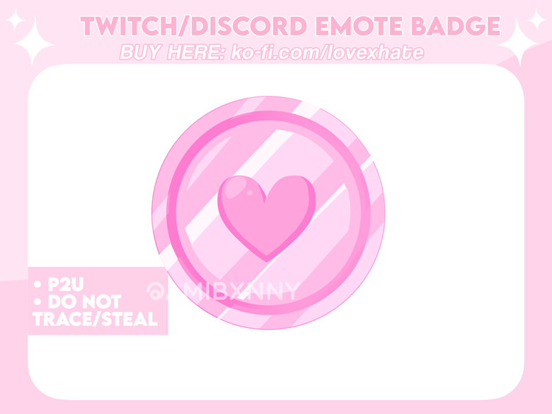 Pink Heart Coin Channel Points / Aesthetic / Kawaii / Streamer / Cute /  Emotes / Premade Twitch Emotes / Pink / Stream Emotes