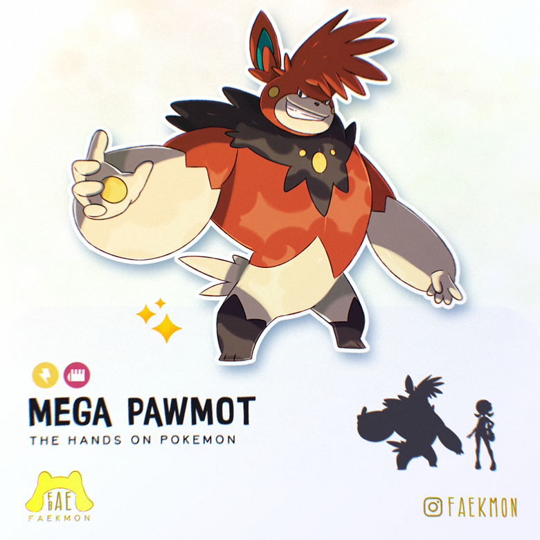 Fakemon Sale | Mega Pawmot - Fae | Bae Fakemon's Ko-fi Shop - Ko-fi ️ ...